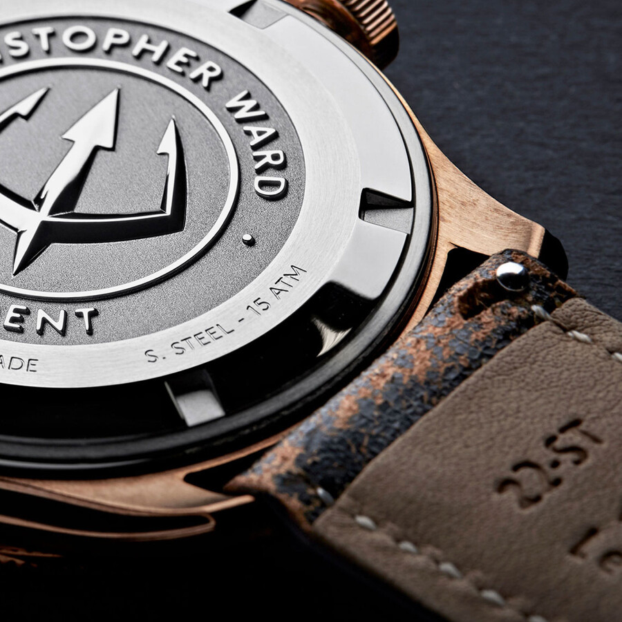 vintage eikenhouten leer christopher ward