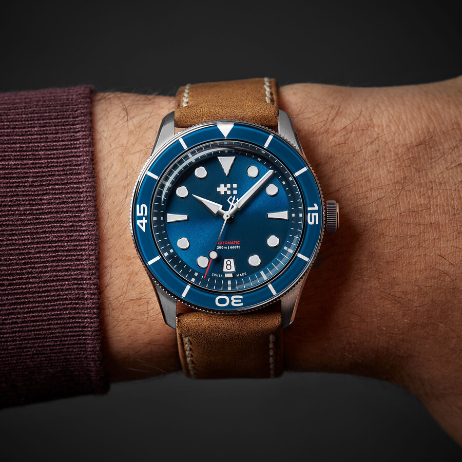 vintage eikenhouten leer christopher ward